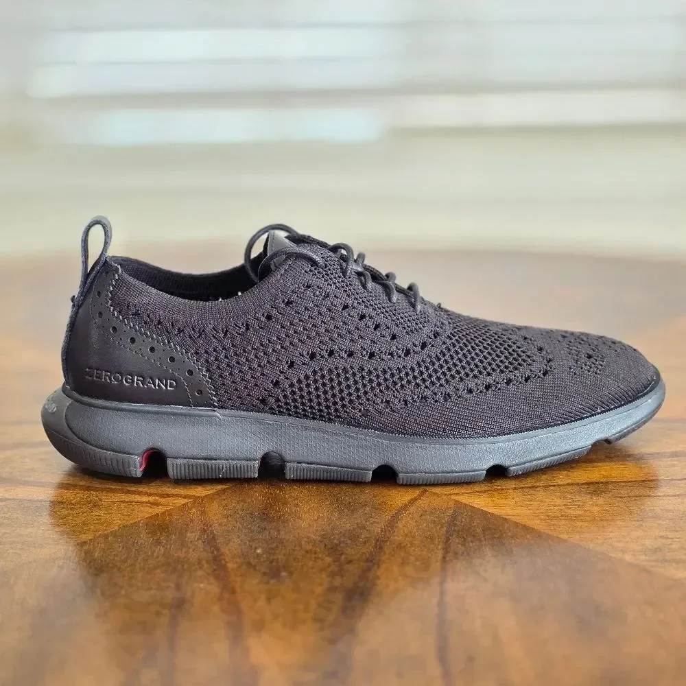 Cole Haan Zerogrand Stitchlite Black Knit Oxford Shoes C35744 Men's Size 8 New